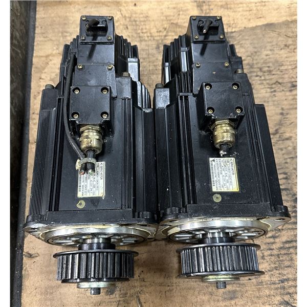 (2) Yaskawa #SGMGH-13A2A-YR13 AC Servo Motors w/#UTSAE-B17BBF Encoders