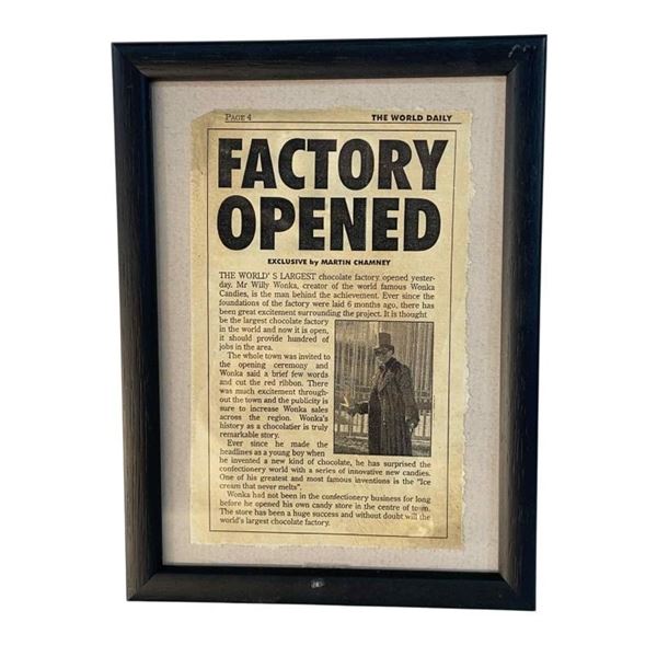 Charlie and the Chocolate Factory (2005) - Framed Newspaper Clipping (Wonka's Office)