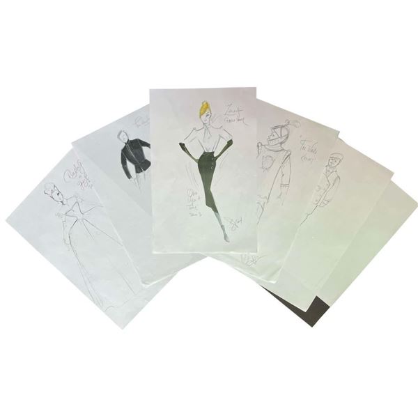 Once Upon a Time (2011-2018) - Set of 6 Costume Designs. Lot #6 (Production used copies)