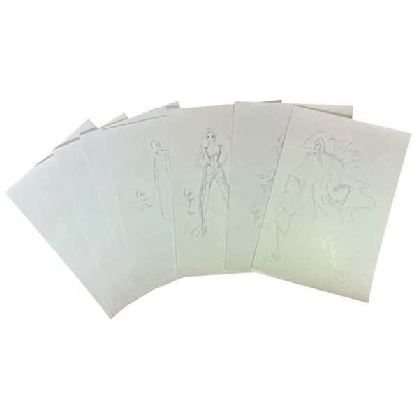 Once Upon a Time (2011-2018) - Set of 8 Costume Designs. Lot #2 (Production used copies)