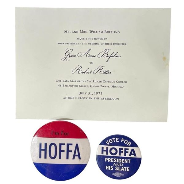 The Irishman (2019) - Wedding Invitation and Hoffa Badges