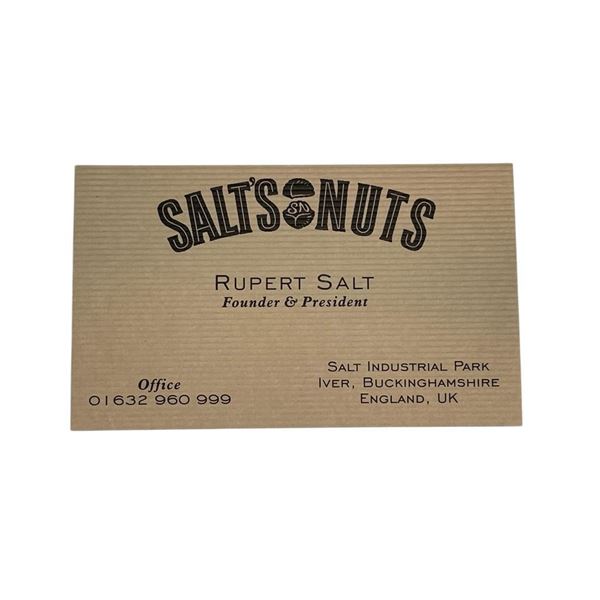 Charlie and the Chocolate Factory (2005) - Salt's Nuts Business Card