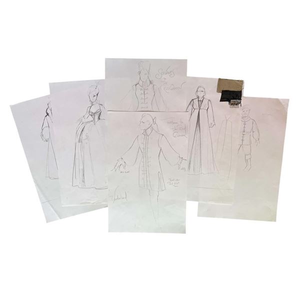 Once Upon a Time (2011-2018) - Set of 6 Costume Designs. Lot #7 (Production used copies)