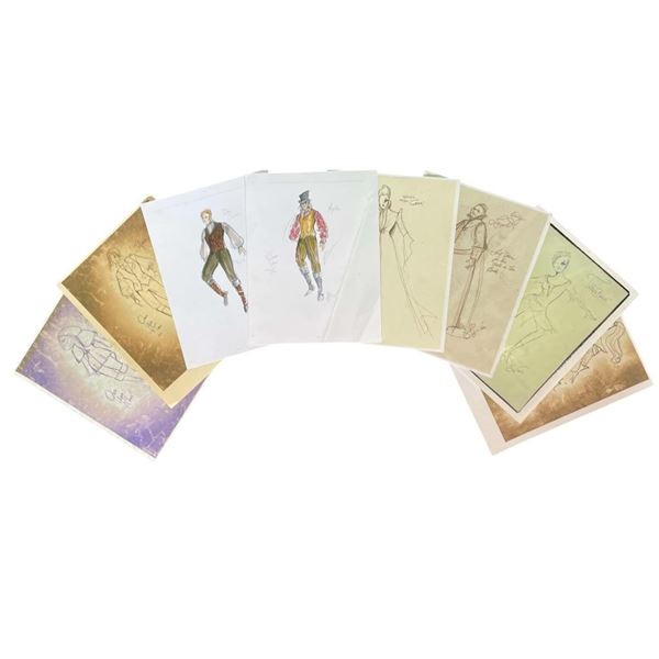 Once Upon a Time (2011-2018) - Set of 8 Costume Designs. Lot #3 (Production used copies).  Each meas