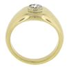 Image 2 : Unisex Solid 14k Gold 0.25 ctw Round Cut Diamond Bezel Solitaire Signet Band Rin