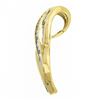 Image 5 : 14K Yellow Gold 0.80 ctw Baguette Cut Diamond Channel Set Braided Slide Pendant