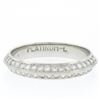 Image 1 : NEW Platinum 0.30 ctw Round Pave Diamond Dual Row 3.4mm Wide Knife Edge Band Rin