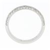Image 3 : NEW Platinum 0.30 ctw Round Pave Diamond Dual Row 3.4mm Wide Knife Edge Band Rin