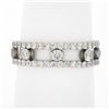 Image 3 : 18k White Gold 1.44 ctw Round Brilliant Diamond Open Center Eternity Band Ring