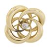 Image 1 : Antique Victorian 14k Yellow Gold Infinity Love Knot Brooch w/ Old Cut Diamond