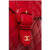 Image 5 : Chanel Red Leather Chain Buckle Flap Shoulder Bag