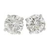 Image 5 : NEW Classic Platinum 1.86 ctw Round Brilliant Cut Diamond Prong Set Stud Earring