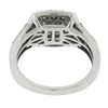 Image 2 : Solid 10k White Gold 0.50 ctw Pave Set Round Cut Diamond Milgrain Detailed Ring