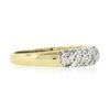 Image 5 : 18K TT Gold 0.65 ctw Round Pave 3 Row Diamond Domed Stackable Wedding Band Ring