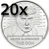 Image 1 : Donald Trump Mugshot Fine Silver Coin BUNDLE (20 TOTAL)