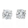 Image 2 : NEW Platinum 0.87 ctw GIA Certified Round Brilliant Diamond 4 Prong Stud Earring