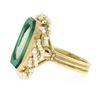 Image 5 : Vintage 14k Gold Carved Mother Of Pearl Cameo Chrysoprase Seed Pearl Frame Ring
