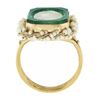 Image 7 : Vintage 14k Gold Carved Mother Of Pearl Cameo Chrysoprase Seed Pearl Frame Ring