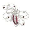 Image 1 : Vintage Handmade Platinum 4.75 ctw Ruby & Diamond Large Butterfly Bug Brooch Pin