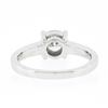 Image 6 : Classic 14K White Gold 0.35 ctw Illusion Set Diamond Solitaire Engagement Ring