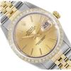 Image 1 : Rolex Mens Two Tone Champagne Index Dial 18K Yellow Gold Diamond Bezel Datejust