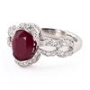 Image 3 : 2.29 ctw BURMESE Ruby and 0.84 ctw Diamond Platinum Ring (GIA CERTIFIED)