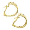 Image 5 : Solid 18K Yellow Gold Polished Graduating Greek Key Open Work Cuff Earrings
