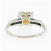Image 7 : Vintage Platinum 7.6mm Prong Round Cabochon Opal Solitaire Diamond Accents Ring