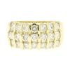 Image 1 : 14k Yellow Gold 1.48 ctw Bar Set Round Diamond Wide Band Ring