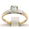 Image 3 : Vintage 14k Two Tone Gold G VS2 European Cut Diamond Solitaire Engagement Ring