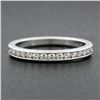 Image 2 : Tiffany & Co. Plat 0.30 ctw Channel Diamond 2.6mm Petite Stack Wedding Band Ring