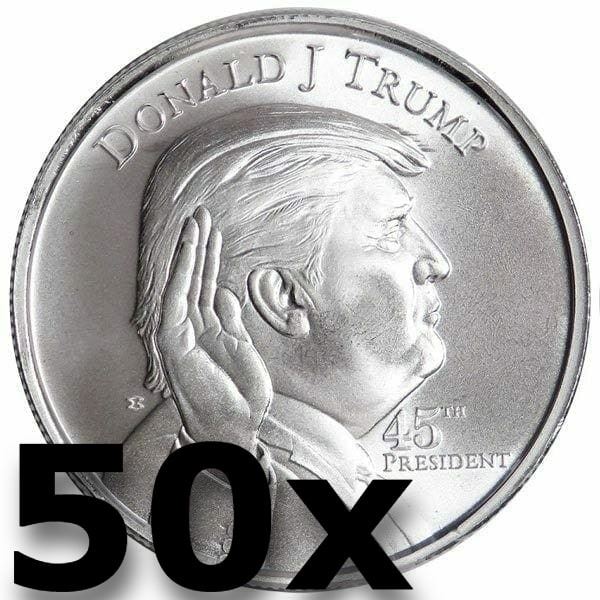 Donald Trump 45th President Fine Silver Coin BUNDLE (50 TOTAL)