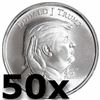Image 1 : Donald Trump 45th President Fine Silver Coin BUNDLE (50 TOTAL)