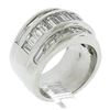 Image 1 : Platinum 3 Row 4 ctw Channel Set Straight Baguette Diamond 13.2mm Wide Band Ring