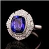 Image 2 : 7.86 ctw Tanzanite and 0.69 ctw Diamond Platinum Ring (GIA CERTIFIED)