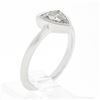 Image 9 : NEW Platinum GIA 1.01 ctw Trillion Cut Bezel Diamond Solitaire Engagement Ring