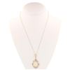 Image 2 : 8.06 ctw Ethiopian Opal and 2.15 ctw Diamond 14K Yellow Gold Necklace