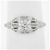 Image 1 : Antique Art Deco Platinum .62 ctw Old European Diamond Engagement or Promise Rin