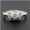 Image 2 : Antique Art Deco Platinum .62 ctw Old European Diamond Engagement or Promise Rin