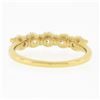 Image 7 : 18k Yellow Gold 1.22 ctw Round Ideal Low Profile Diamond 5 Stone Stack Band Ring
