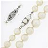 Image 5 : Vintage 18" 9.5mm Graduated Pearl Strand Necklace with 14k Gold Filigree Clasp