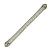 Image 3 : Antique Edwardian Platinum 1 ctw Old Cut Pave Diamond Filigree Long Bar Pin Broo