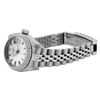 Image 6 : Rolex Ladies Stainless Steel Silver Index Engine Turn Bezel Date Wristwatch With