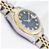 Image 4 : Rolex Ladies 2T Quickset Blue Vignette Diamond Dial Datejust 26MM