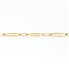Image 4 : Statement 14K Yellow Gold Long 28" Textured Open Dual Oval Link Chain Necklace