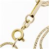 Image 7 : Statement 14K Yellow Gold Long 28" Textured Open Dual Oval Link Chain Necklace