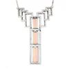 Image 6 : 18k White Gold 9.9 ctw GIA Imperial Topaz & Diamond 16" Geometric Pendant Neckla
