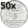 Image 1 : Donald Trump Mugshot Fine Silver Coin BUNDLE (50 TOTAL)
