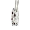 Image 5 : 14k White Gold 1.01 ctw Alternating Channel Ruby & Diamond Circle Pendant Chain
