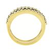 Image 7 : Jose Hess 18k Gold 0.90 ctw Round Prong Diamond Multi Row Grooved Wide Band Ring